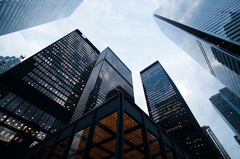 Modern real estate development and commercial property skyline