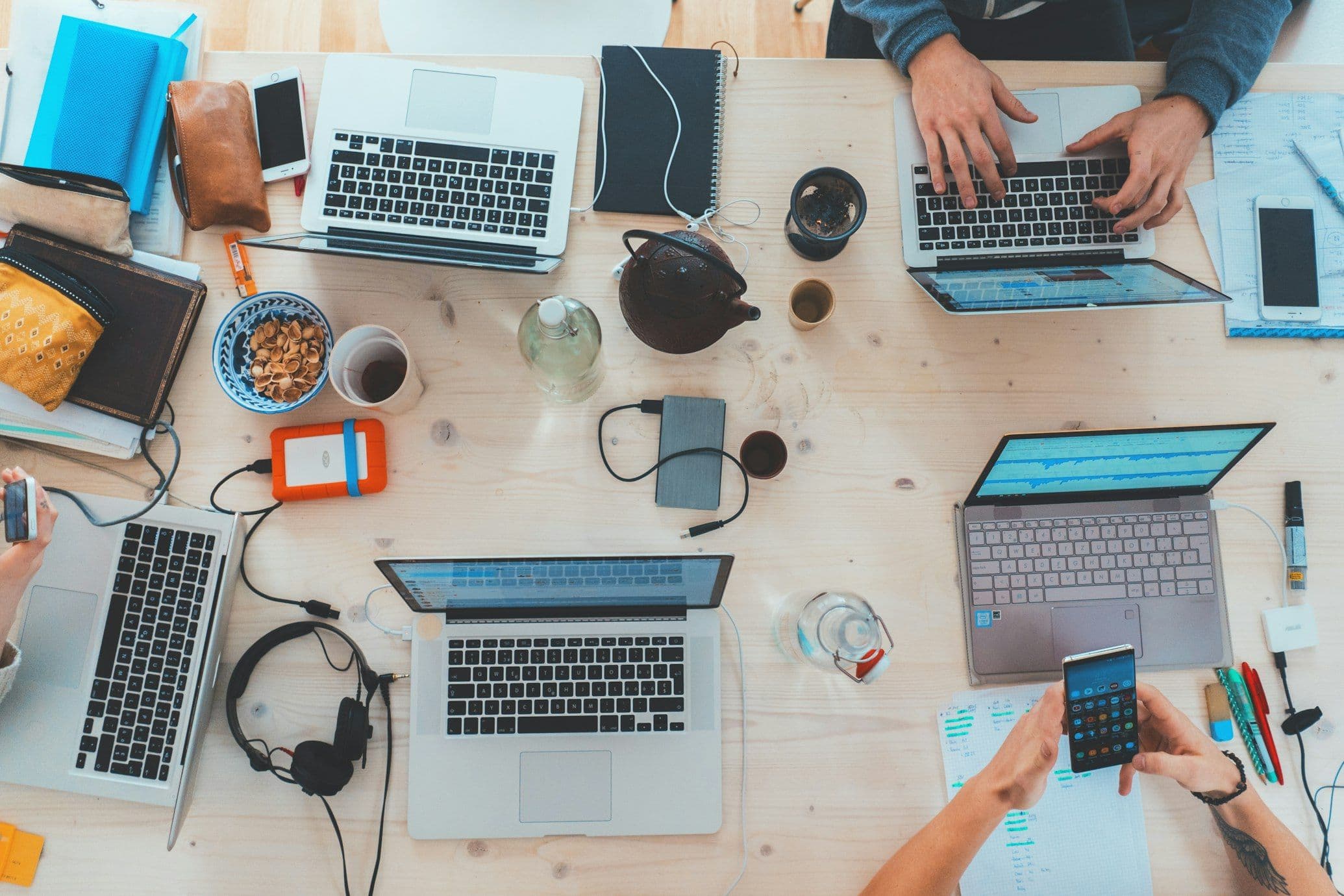 Technology team collaborating on SaaS product development